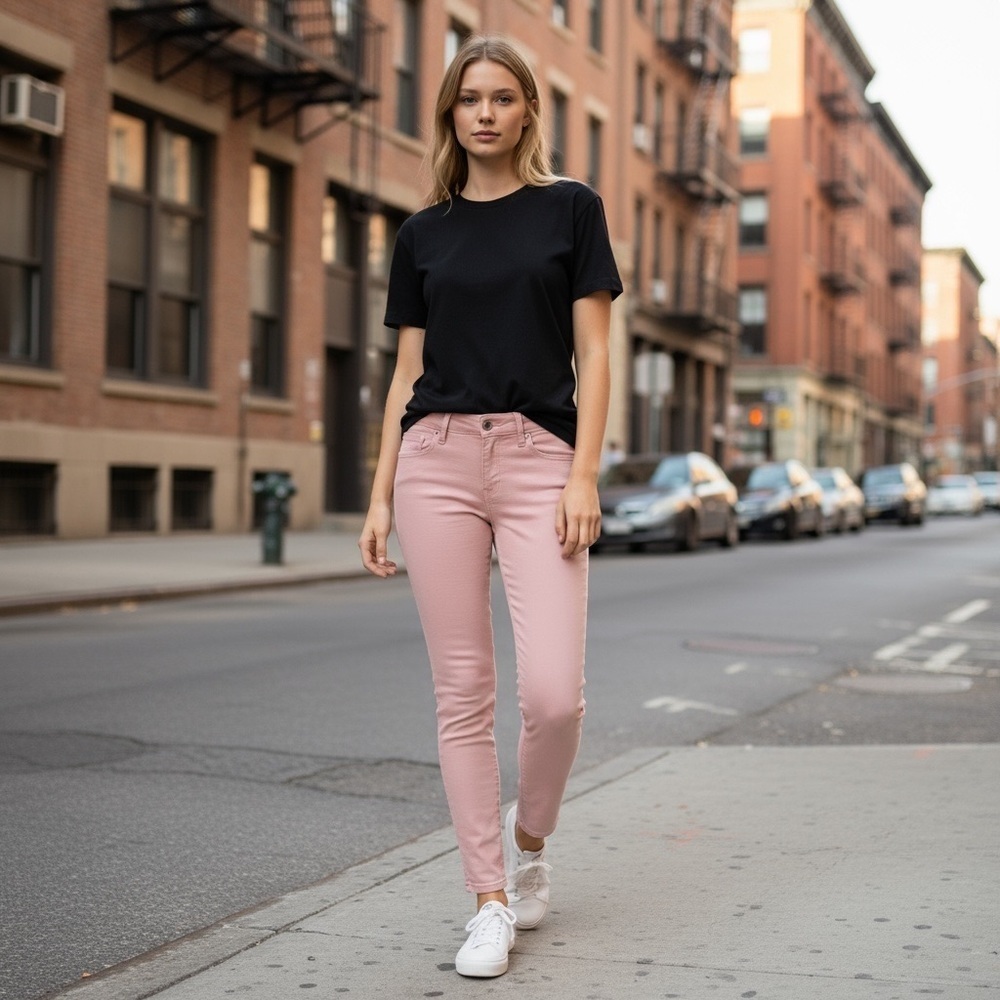 CAbi Pink Curvy Legging Skinny Jeans